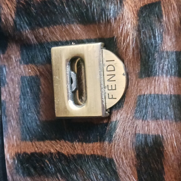 FENDI - Zucca Print calf/pony hair bag,Authentic, BRAND NEW-Vintage - Picture 13 of 16